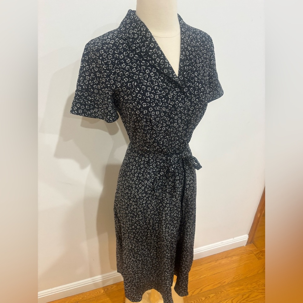 Club Monaco Open Neck Silk Shirt Dress, Size: XS - Picture 10 of 12